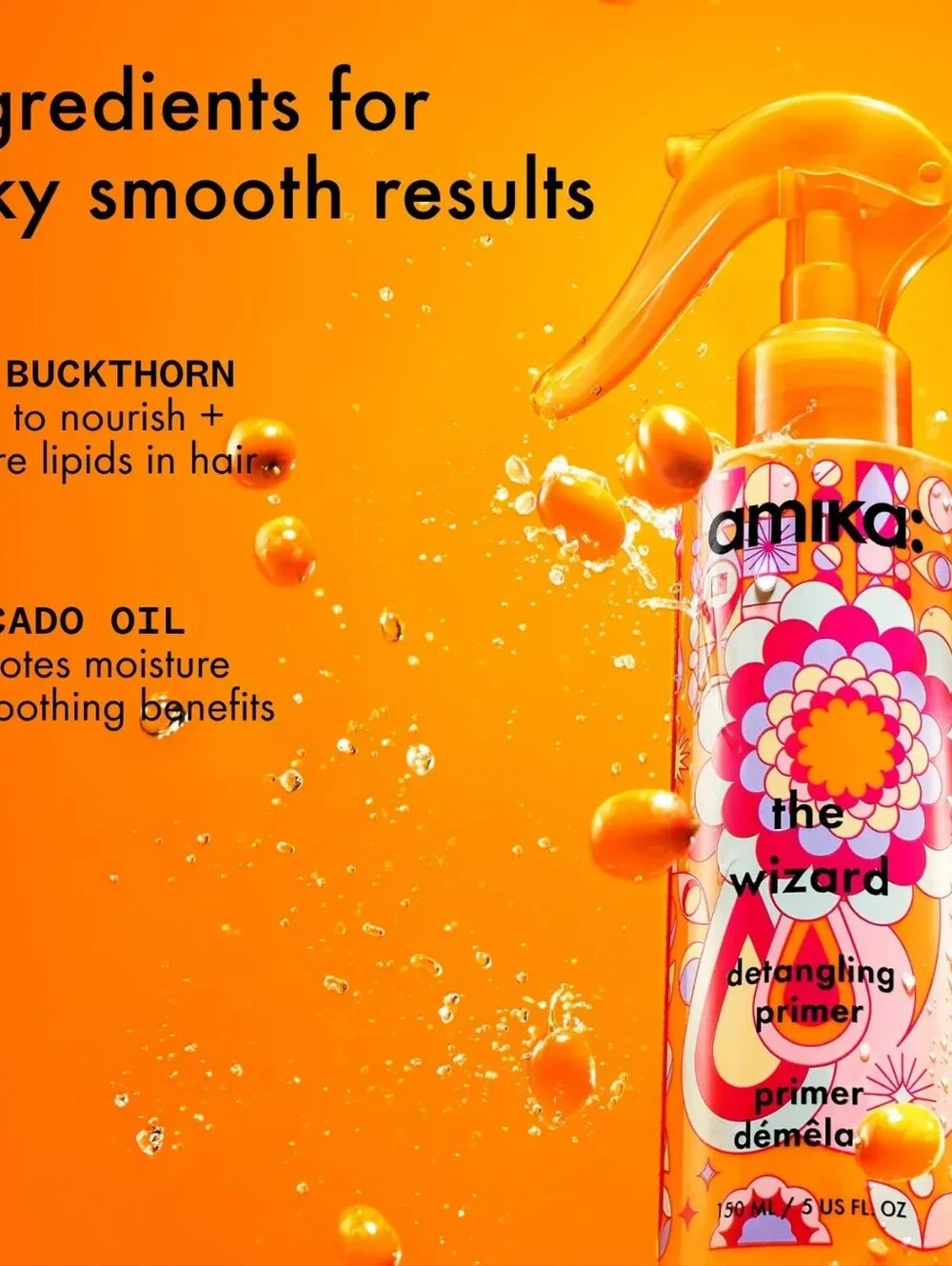 amika Orange The Wizard Detangling Primer Spray